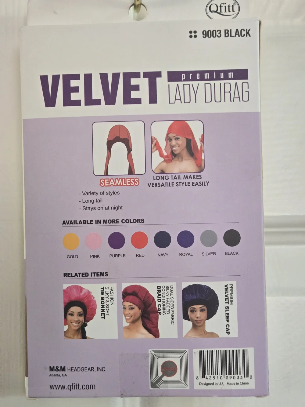 Qfitt Velvet Hairstyle Turban For Protective Style Headwrap